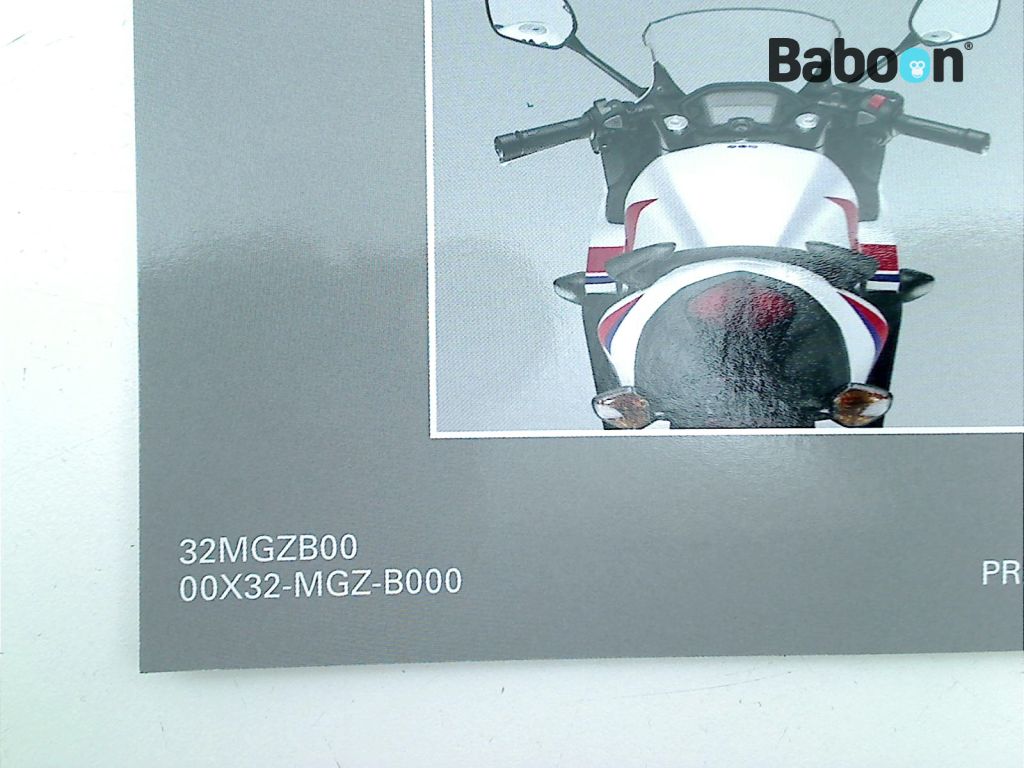Honda CBR500R 2013-2015 Manual Del Propietario 00X35-MGZ-B000 Owners Handbook 