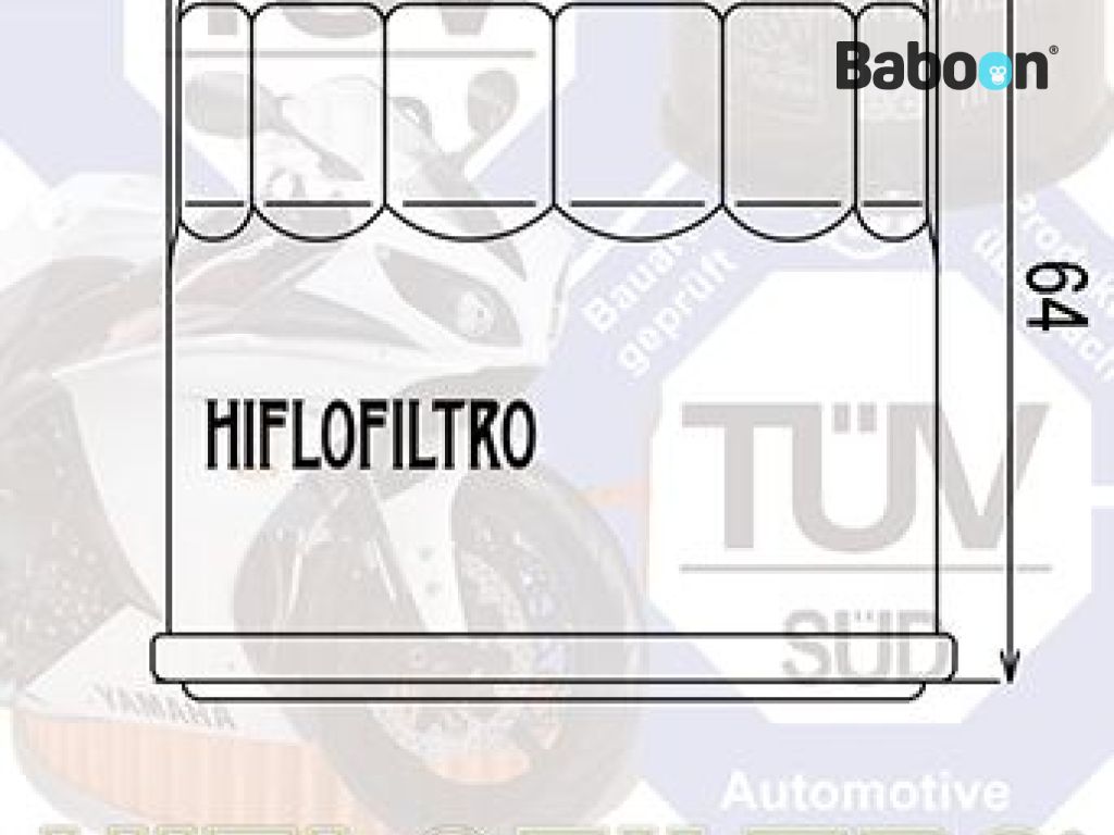 manufactured 2014 HF 204 Oil Filter HiFlo hf204 Yamaha XVS 1300 Midnight Star Custom