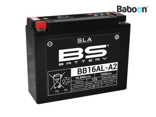 BS Battery Accu AGM BB16AL-A2 (YB16AL-A2) SLA Onderhoudsvrij fabriek geactiveerd