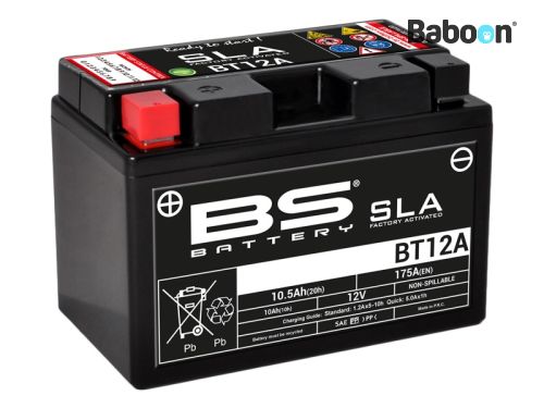 BS Battery Accu AGM BT12A (YT12A) SLA Onderhoudsvrij fabriek geactiveerd