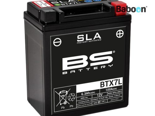 BS Battery Accu AGM BTX7L (YTX7L) SLA Onderhoudsvrij fabriek geactiveerd
