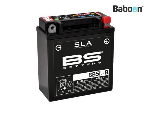 BS Battery Accu AGM BB5L-B (YB5L-B) SLA Onderhoudsvrij fabriek geactiveerd