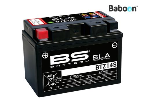 BS Battery Accu AGM BTZ14S (YTZ14S) SLA Onderhoudsvrij fabriek geactiveerd