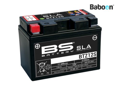 BS Battery Accu AGM BTZ12S (YTZ12S) SLA Onderhoudsvrij fabriek geactiveerd