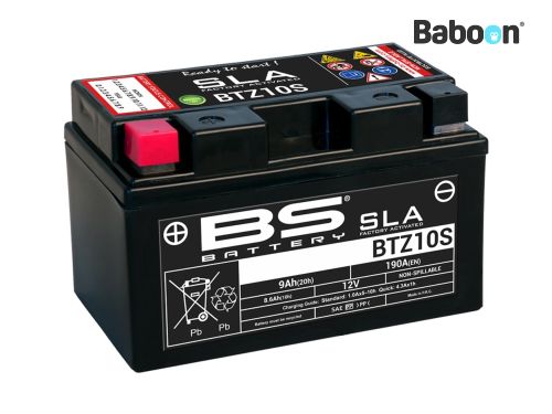 BS Battery Accu AGM BTZ10S (YTZ10S) SLA Onderhoudsvrij fabriek geactiveerd