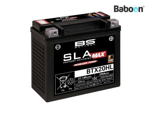 BS Battery Accu AGM BTX20HL (YTX20HL) SLA Max Onderhoudsvrij fabriek geactiveerd