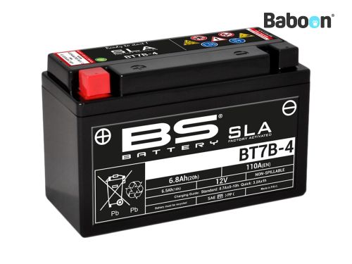 BS Battery Accu AGM BT7B-4 (YT7B) SLA Onderhoudsvrij fabriek geactiveerd