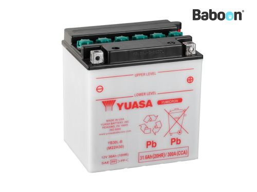 Yuasa Accu Conventioneel YB30L-B zonder accuzuur pakket
